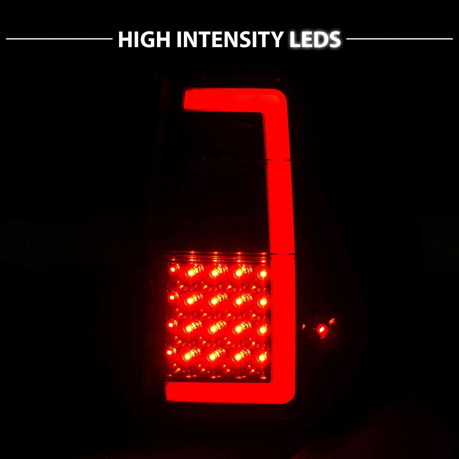 FORD EXPEDITION 07-17 LED TAIL LIGHTS BLACK HOUSING SMOKE LENS (SEQUENTIAL SIGNAL) W/ C-LIGHT BAR