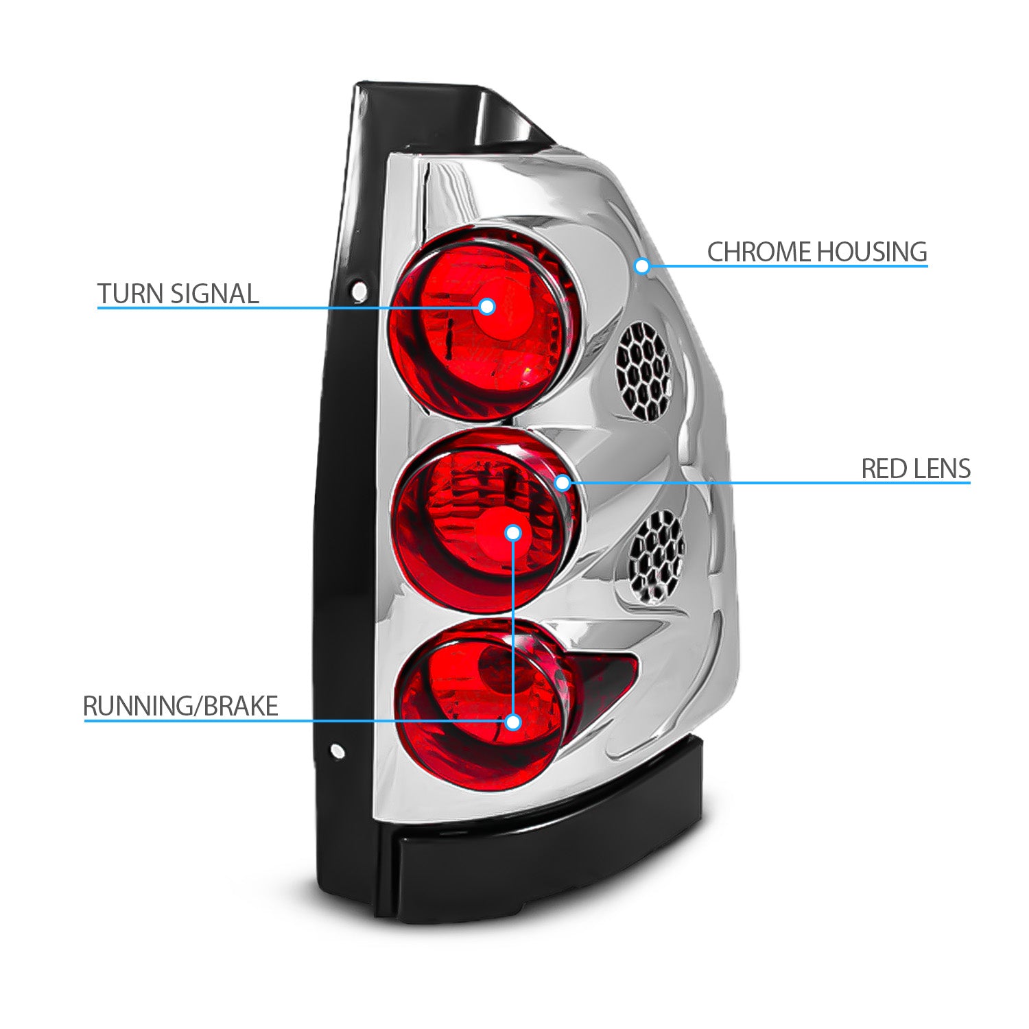 GMC ENVOY 02-05 TAIL LIGHTS CHROME