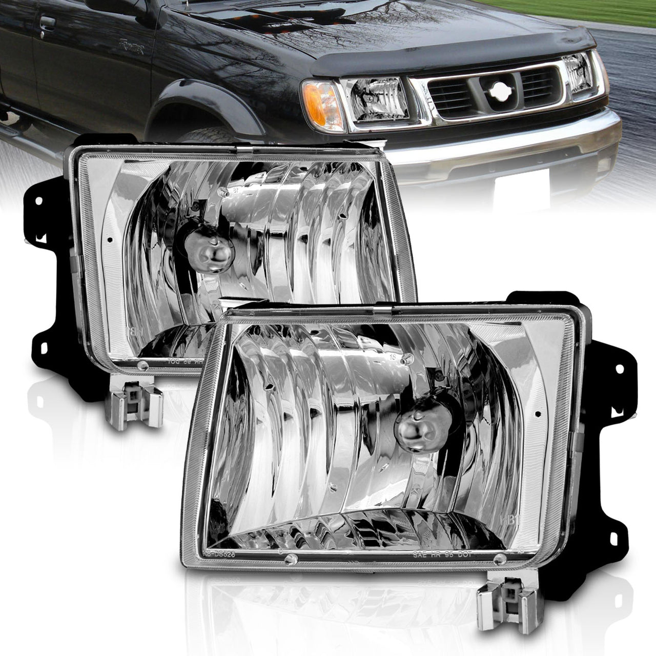 NISSAN FRONTIER 98-02 CRYSTAL HEADLIGHTS CLEAR