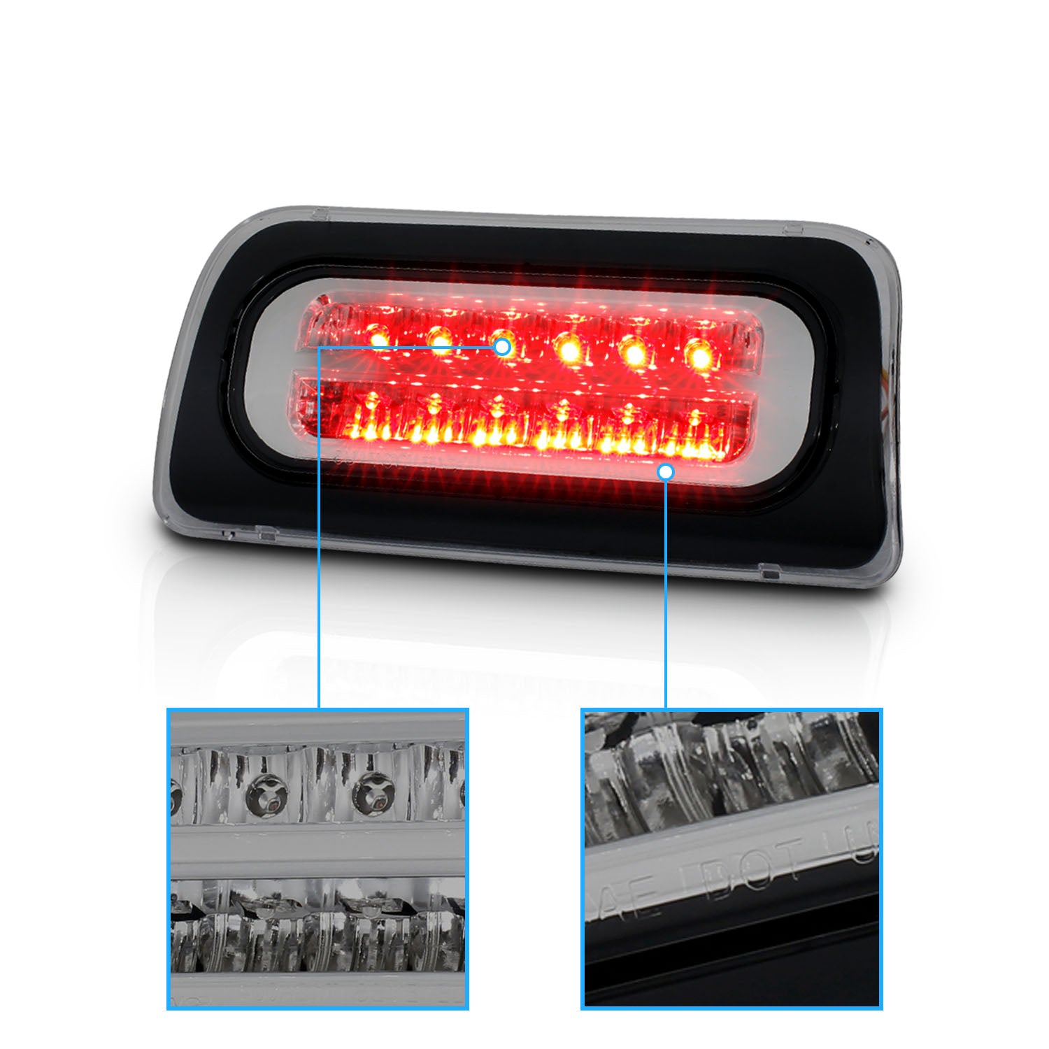 CHEVY S-10/GMC SONOMA 94-04 LED 3RD BRAKE LIGHT SMOKE (ONLY FOR STANDARD CAB MODEL)