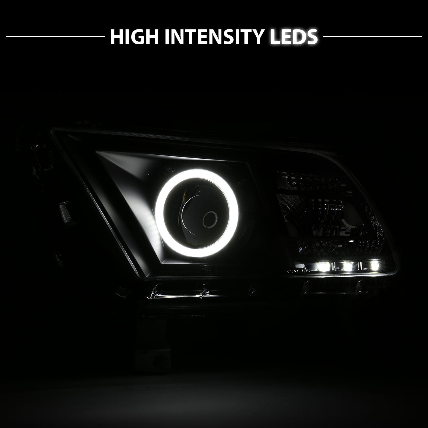 FORD MUSTANG 10-12 PROJECTOR HEADLIGHTS HALO BLACK CLEAR (RX HALO)