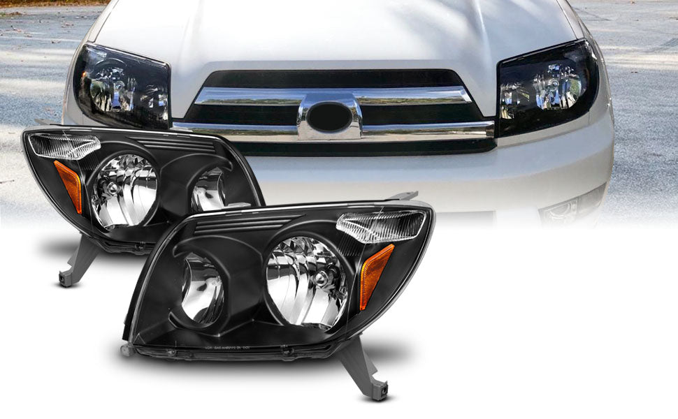 TOYOTA 4 RUNNER 03-05 HEADLIGHTS BLACK AMBER