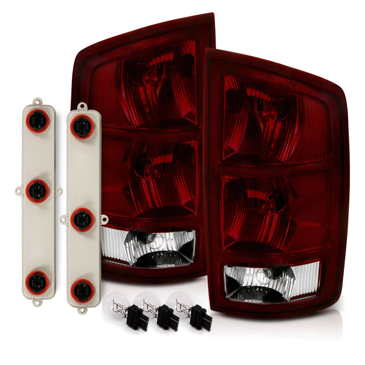 DODGE RAM 02-05 TAIL LIGHTS DARK RED (W/ 1 SET OF ASSEMBLY)