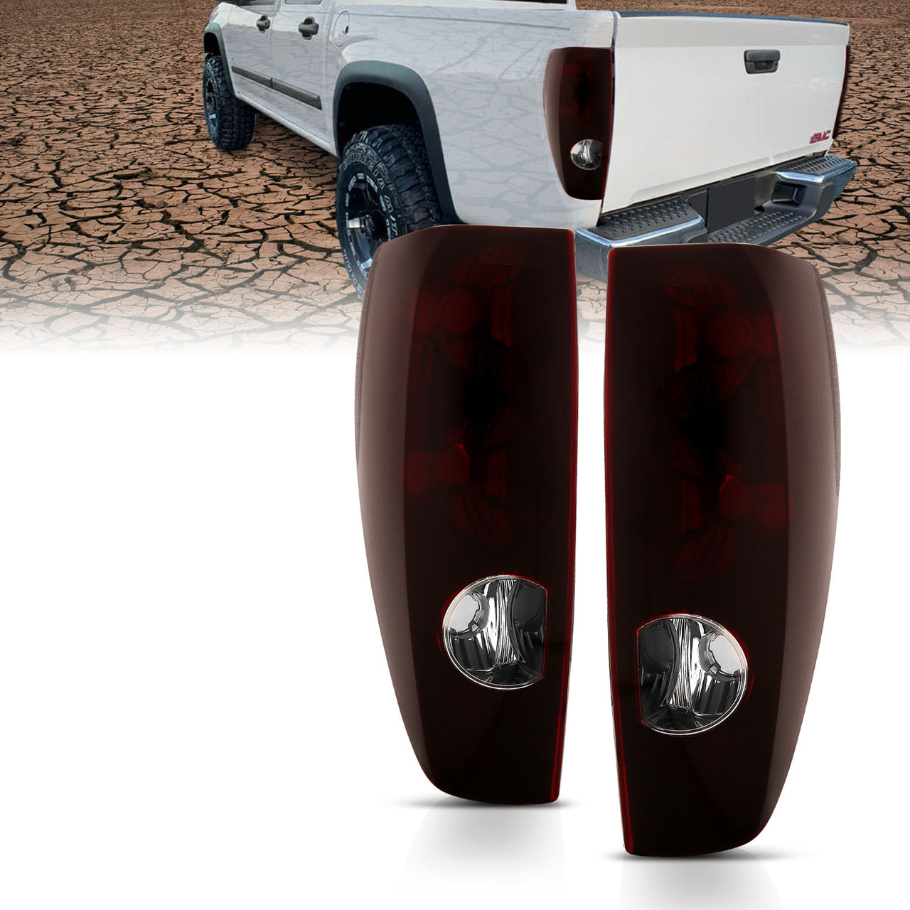 CHEVY COLORADO/ GMC CANYON 04-12 TAIL LIGHTS DARK RED (OE STYLE)