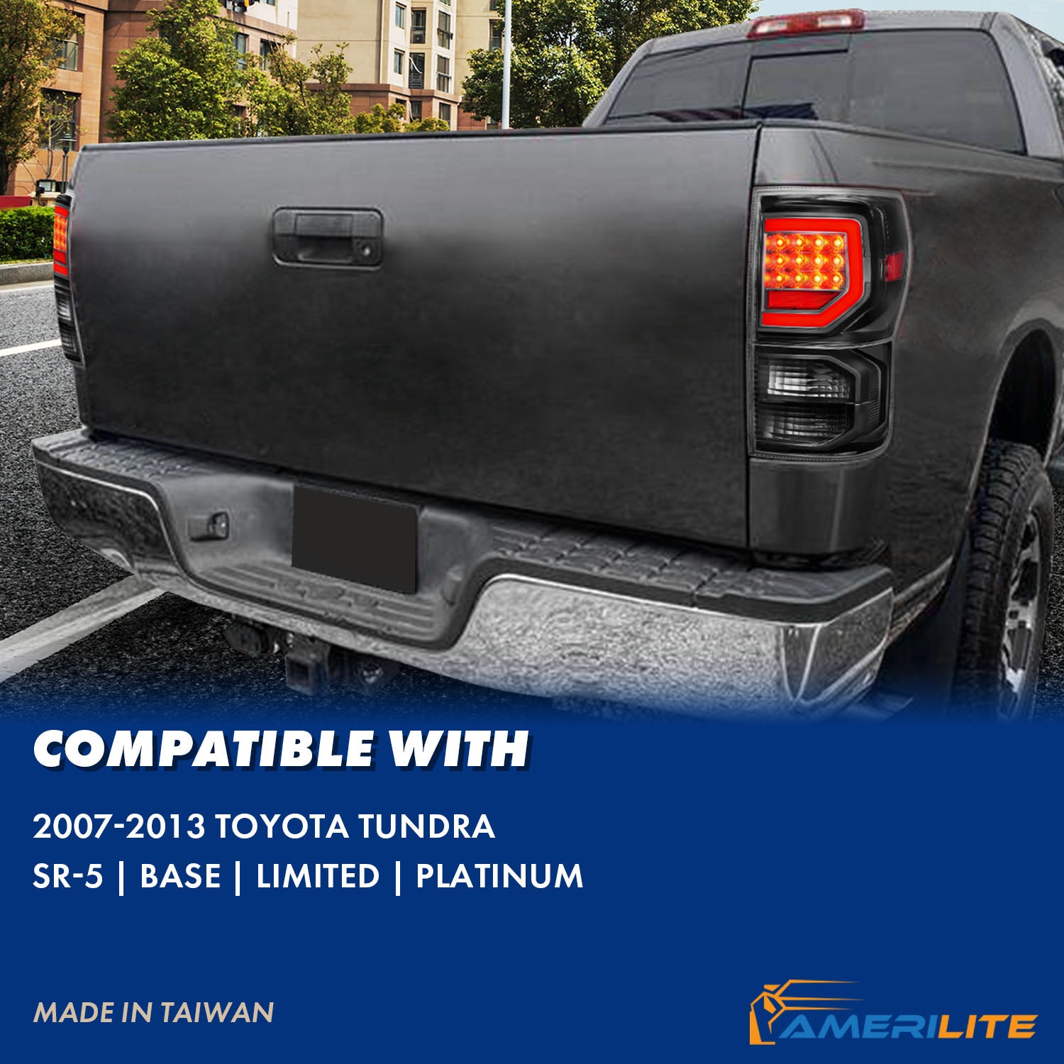 TOYOTA TUNDRA 07-11 FULL LED T.L BLACK HOUSING CLEAR LENS G2 (W/ C LIGHT BARS)