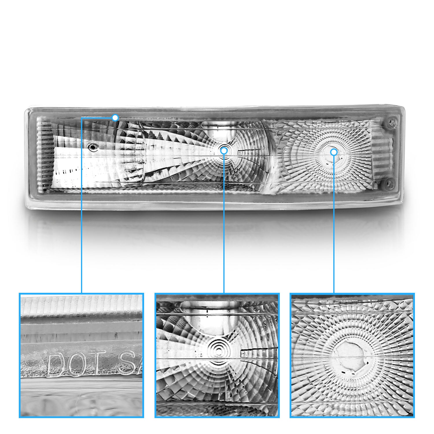CHEVY ASTRO VAN 95-99 BUMPER LIGHTS (PARKING/SIGNAL LIGHTS) EURO