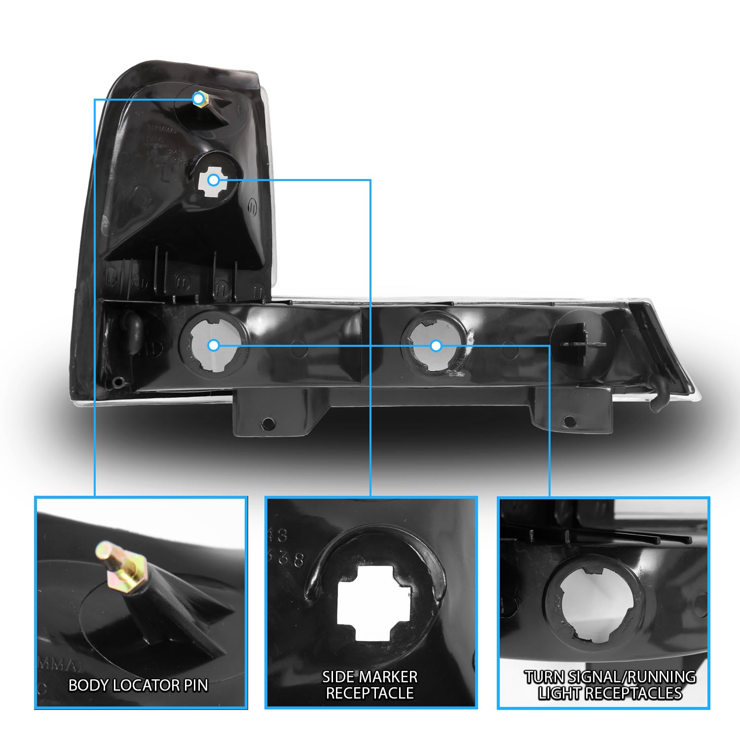 FORD RANGER 98-01 BUMPER LIGHTS EURO AMBER