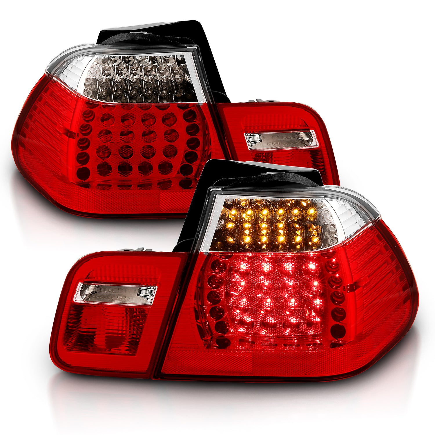 BMW 3 SERIES E46 99-01 4DR LED TAIL LIGHTS RED/CLEAR 4PCS