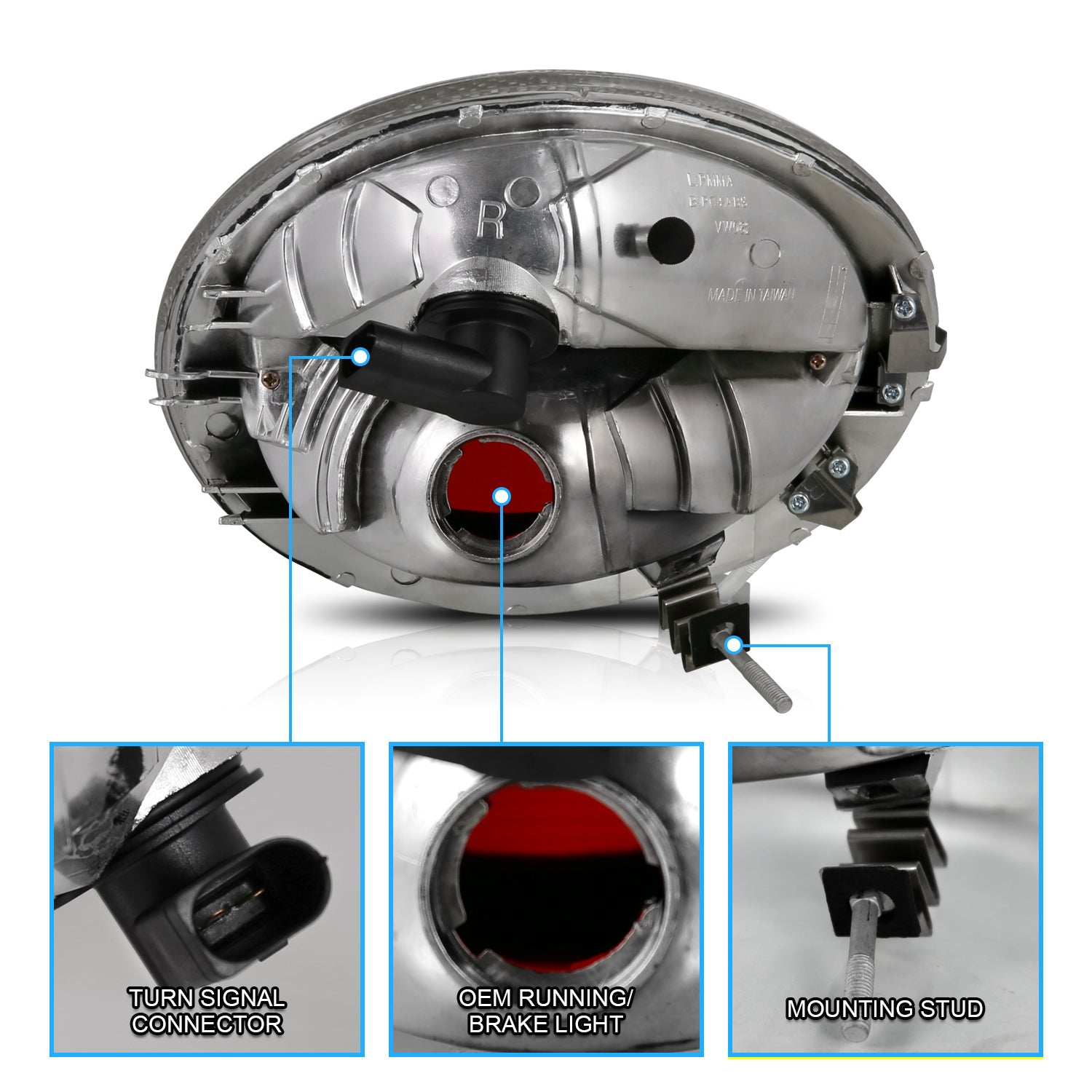 VOLKSWAGEN BEETLE 98-02 TAIL LIGHTS BLACK