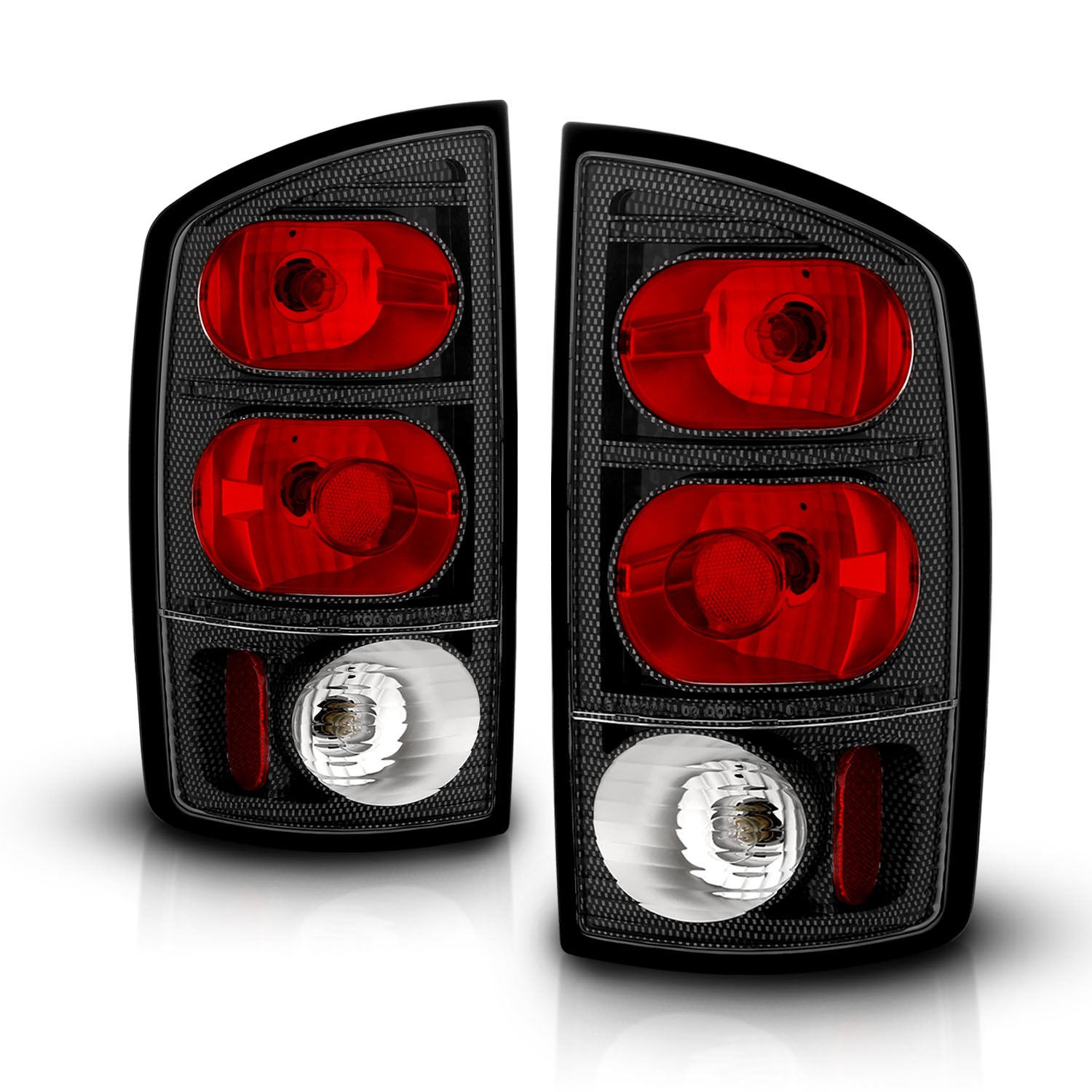 DODGE RAM 02-05 TAIL LIGHTS CARBON CRYSTAL LENS