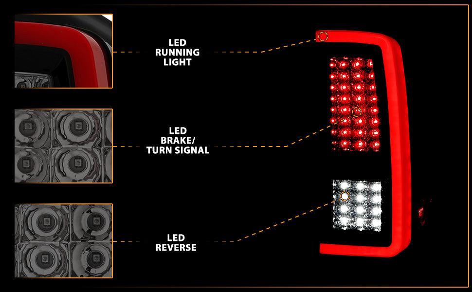 CHEVY SILVERADO 1500/2500/3500 07-10/HYBRID 09/GMC SIERRA 07-09 LED TAIL LIGHTS G2 RED/SMOKE