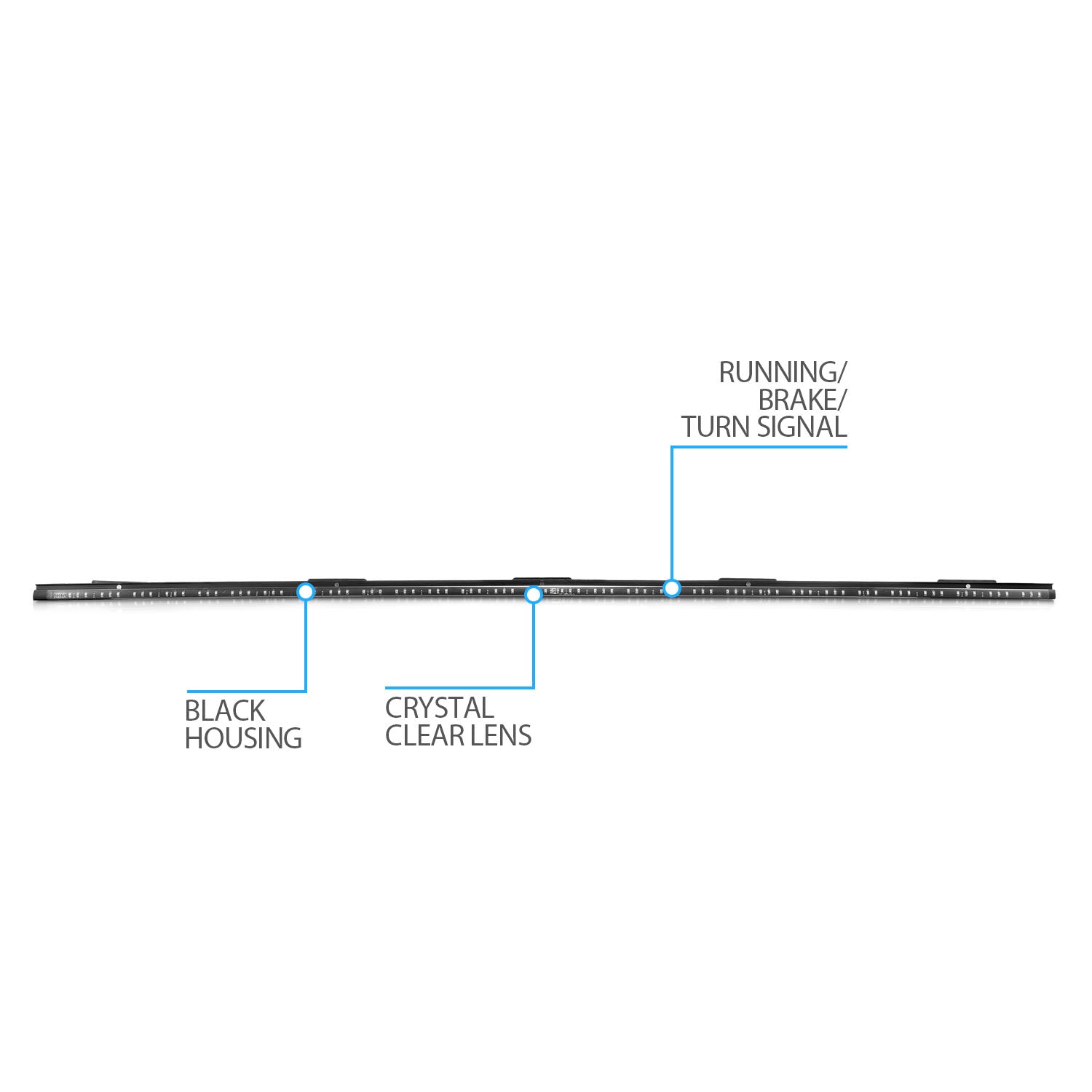 60" 5-FUNCTION TGB, 90 SMD LED (R: 60LED, W: 30LED), DC12V