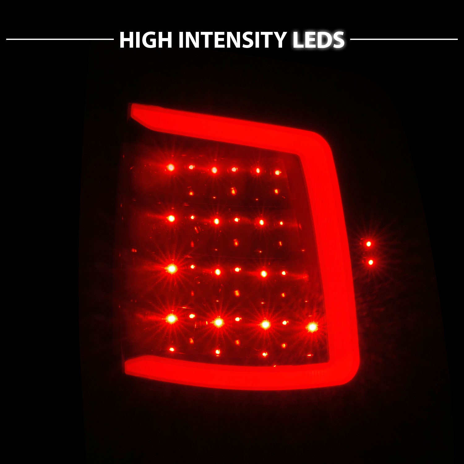 DODGE RAM 1500 09-20 LED TAIL LIGHTS BLACK HOUSING SMOKE LENS (W/ SEQUENTIAL ) (HALOGEN MODEL)