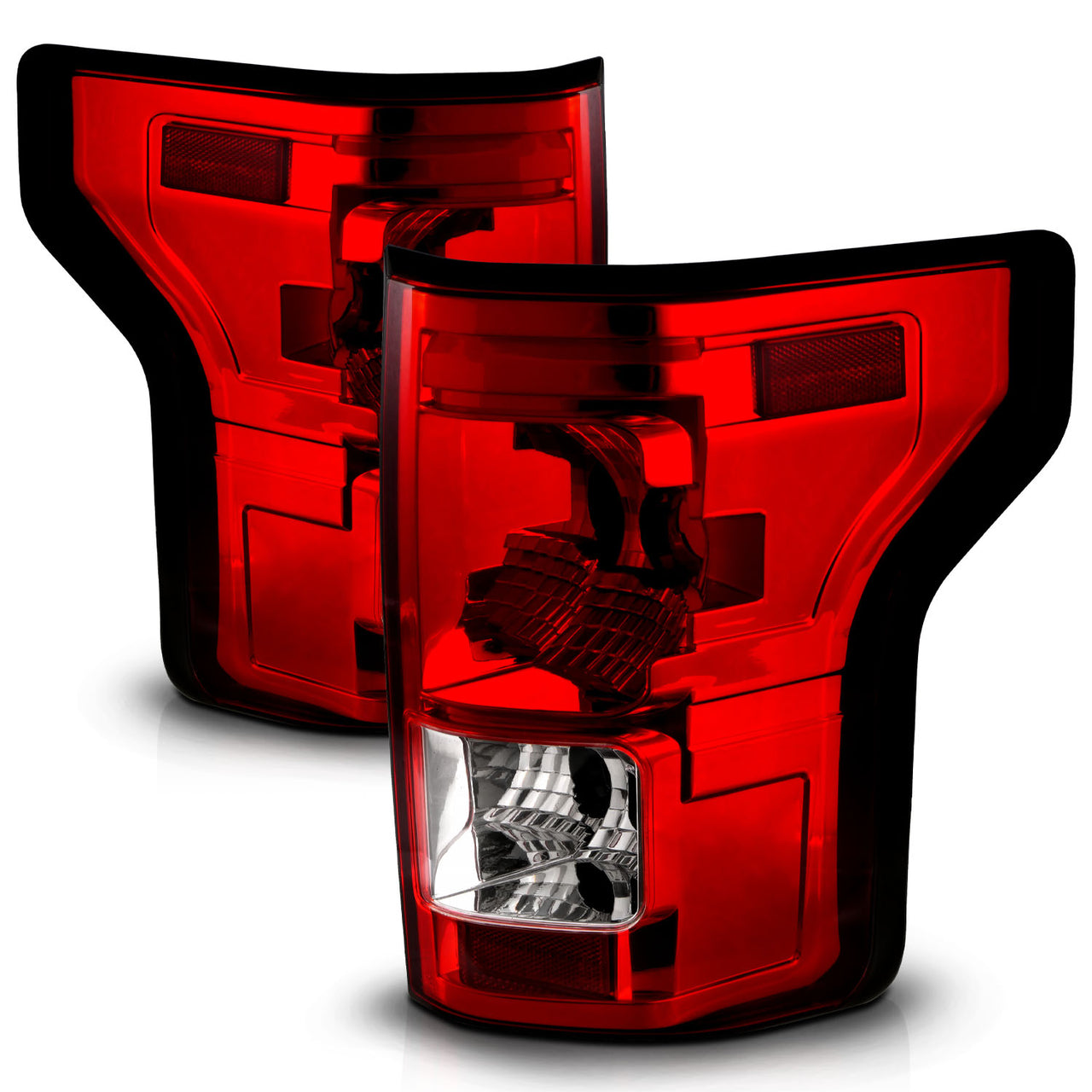 FORD F-150 15-17 TAIL LIGHT RED/CLEAR LENS (OE STYLE)