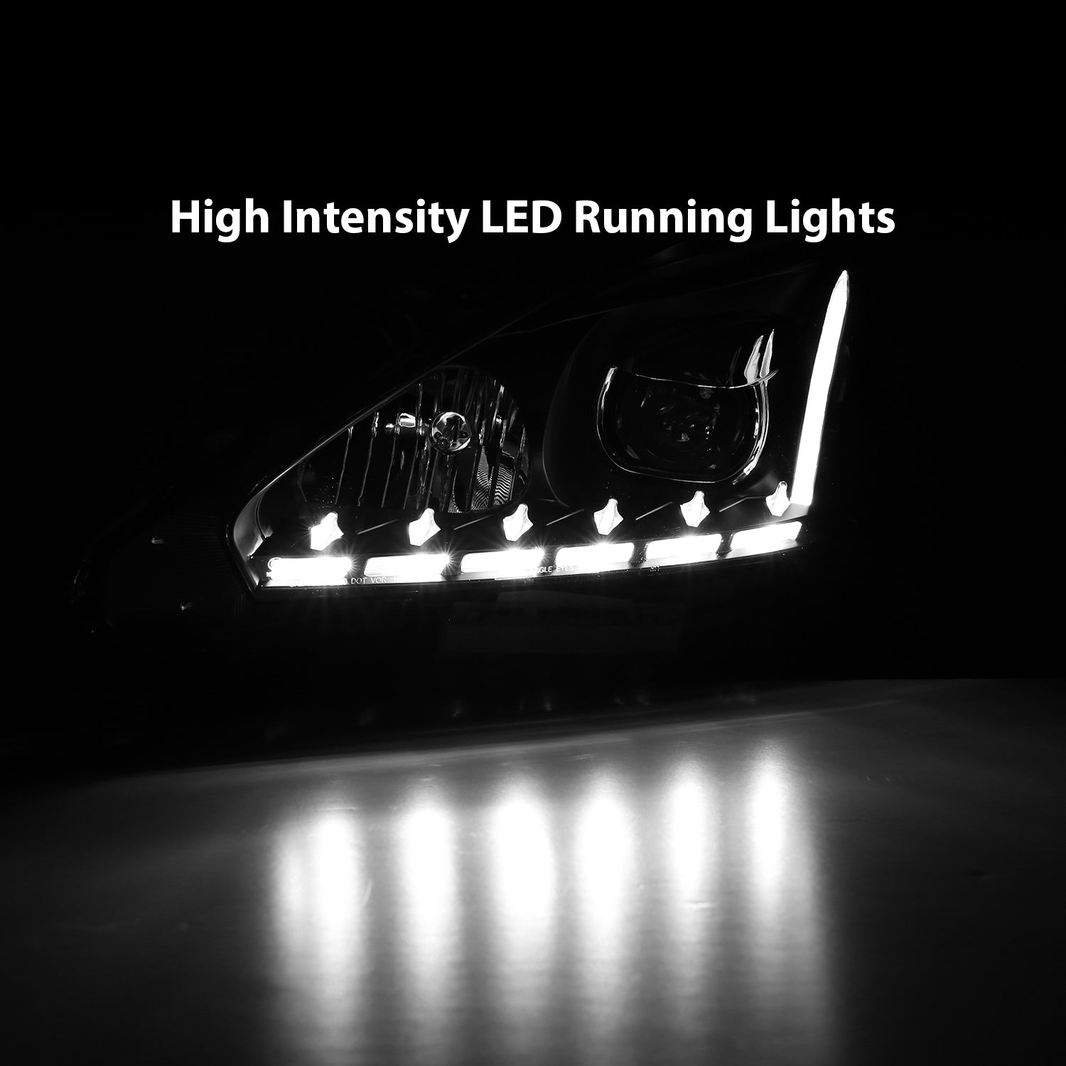 NISSAN ALTIMA 13-15 4DR PROJECTOR LIGHT BAR STYLE HEADLIGHTS BLACK CLEAR AMBER