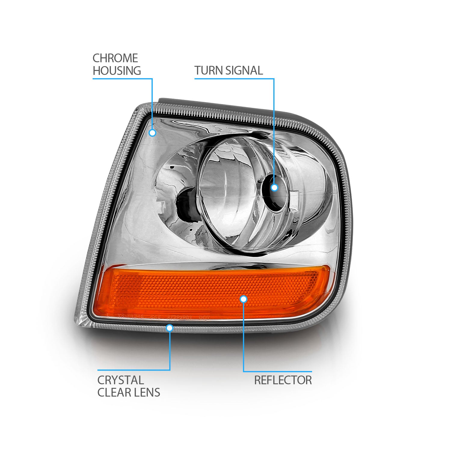 FORD EXPEDITION/F-150 97-03 CORNER LIGHTS EURO AMBER (HARLEY-DAVIDSON)