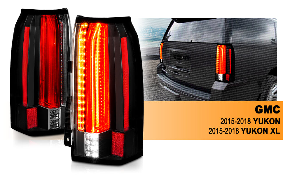GMC YUKON/YUKON XL 15-17 LED TAIL LIGHTS BLACK