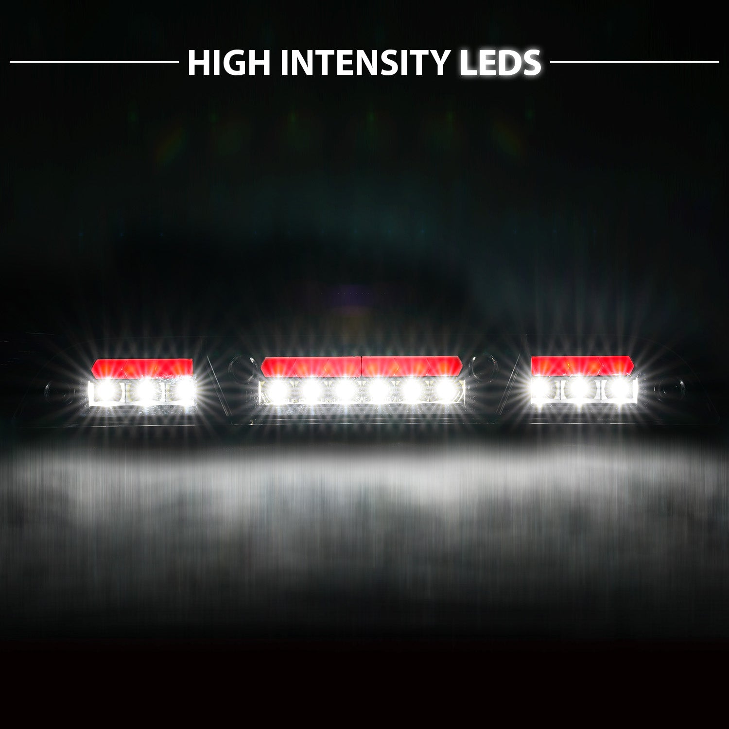 FORD F-150 2015 LED 3RD BRAKE LIGHTS G2 BLACK HOUSING CLEAR LENS