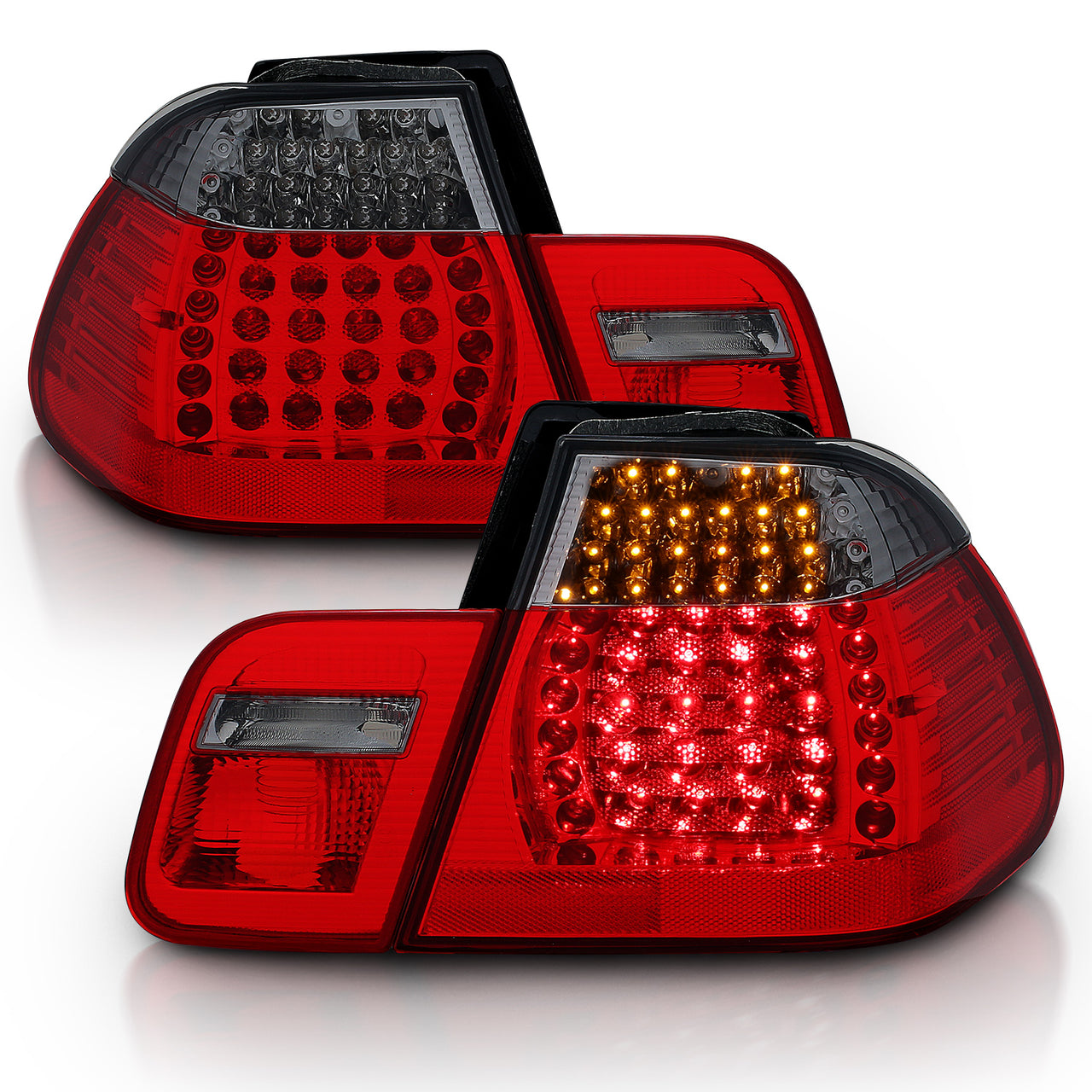 BMW 3 SERIES E46 99-01 4DR LED TAIL LIGHTS RED/SMOKE  4PCS