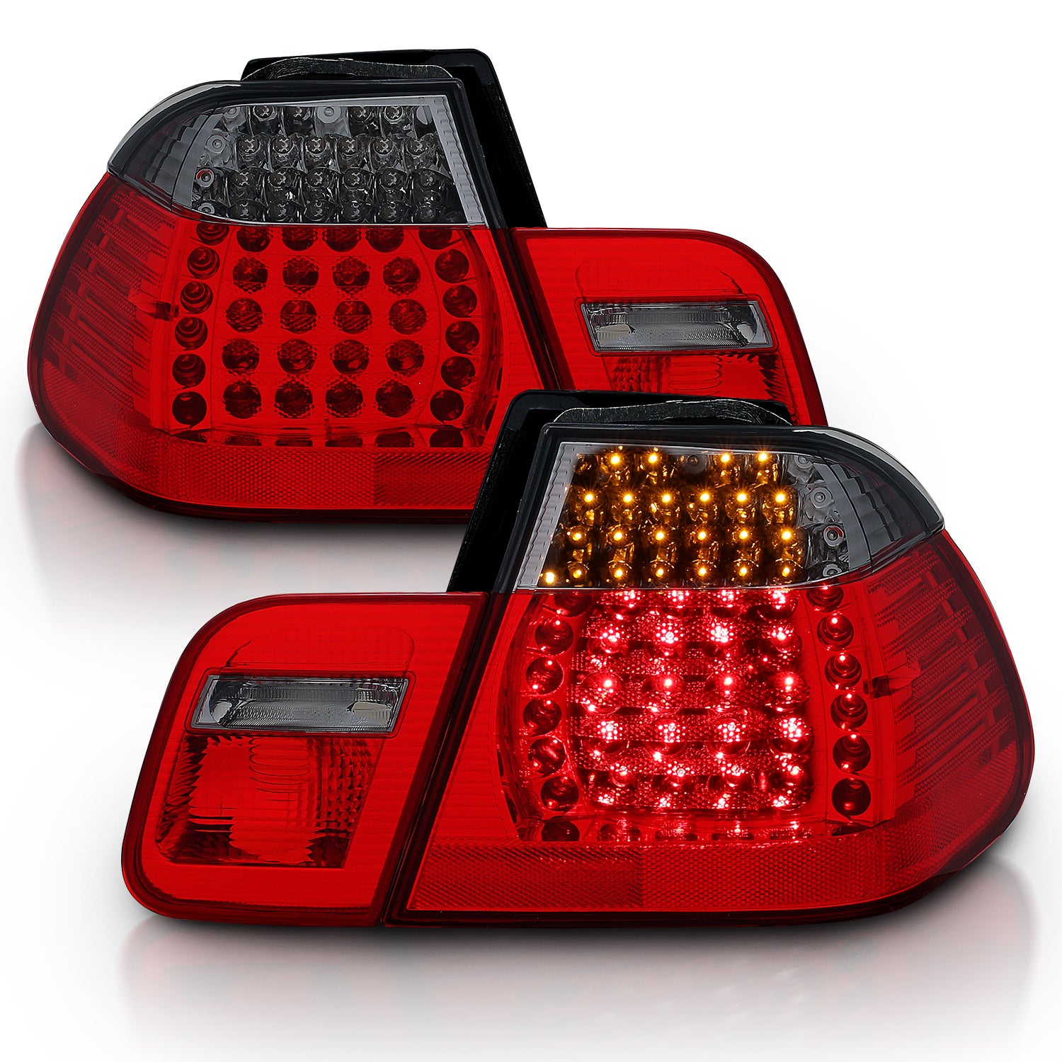 BMW 3 SERIES E46 99-01 4DR LED TAIL LIGHTS RED/SMOKE  4PCS