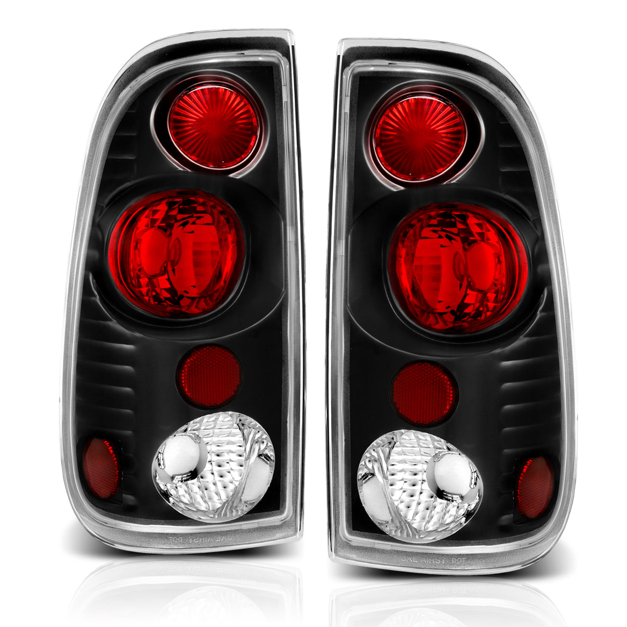 FORD F-SERIES 97-03 TAIL LIGHTS VERSION 2 BLACK