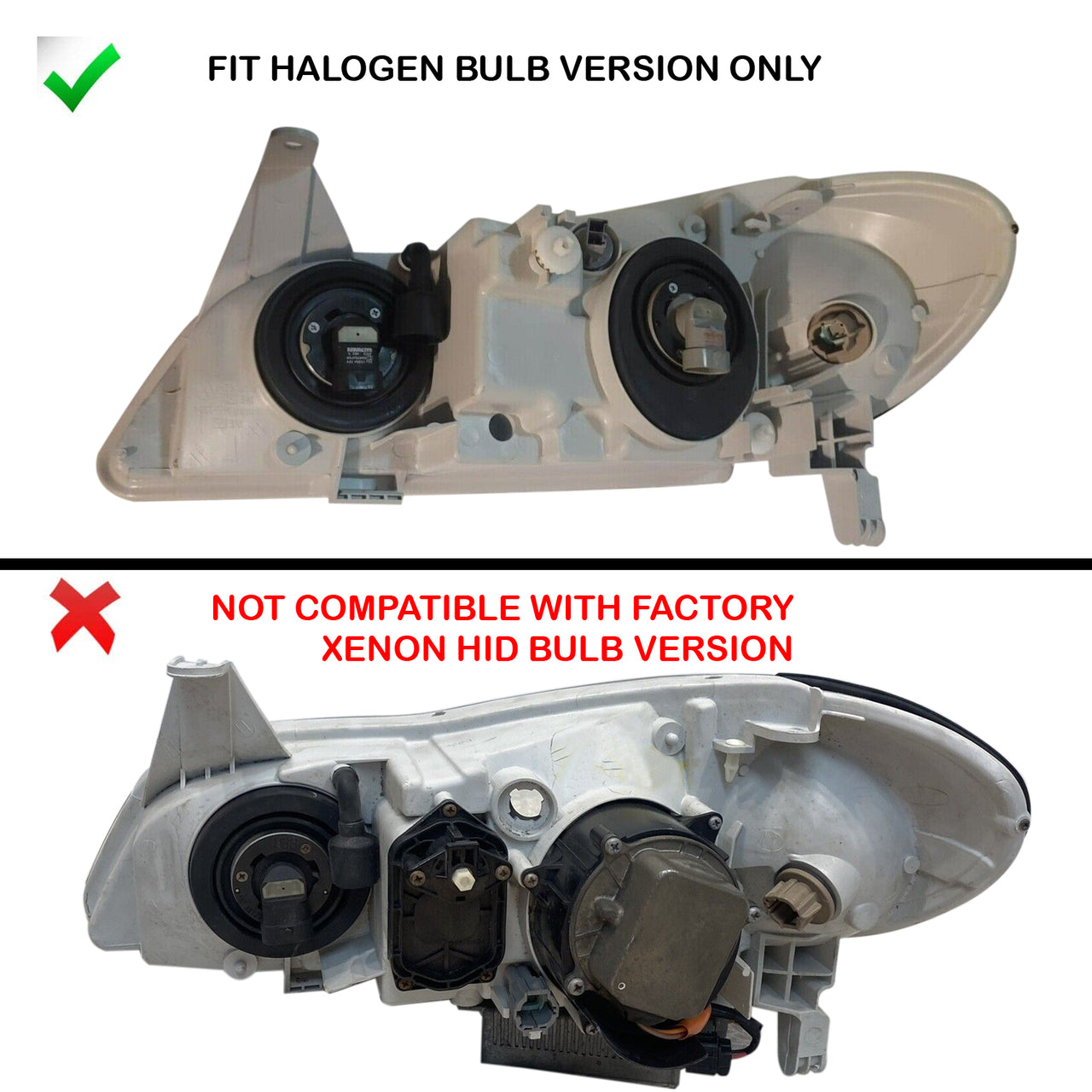 INFINITI I-30 00-01 PROJECTOR HEADLIGHTS HALO BLACK CLEAR
