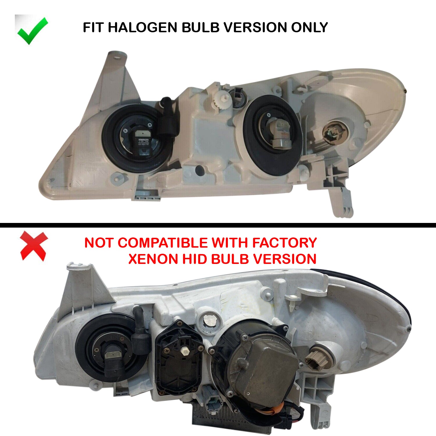INFINITI I-30 00-01 PROJECTOR HEADLIGHTS HALO BLACK CLEAR