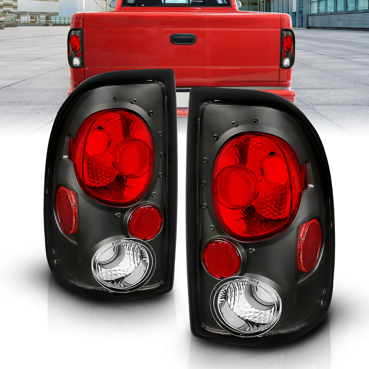 DODGE DAKOTA 97-04 TAIL LIGHTS BLACK