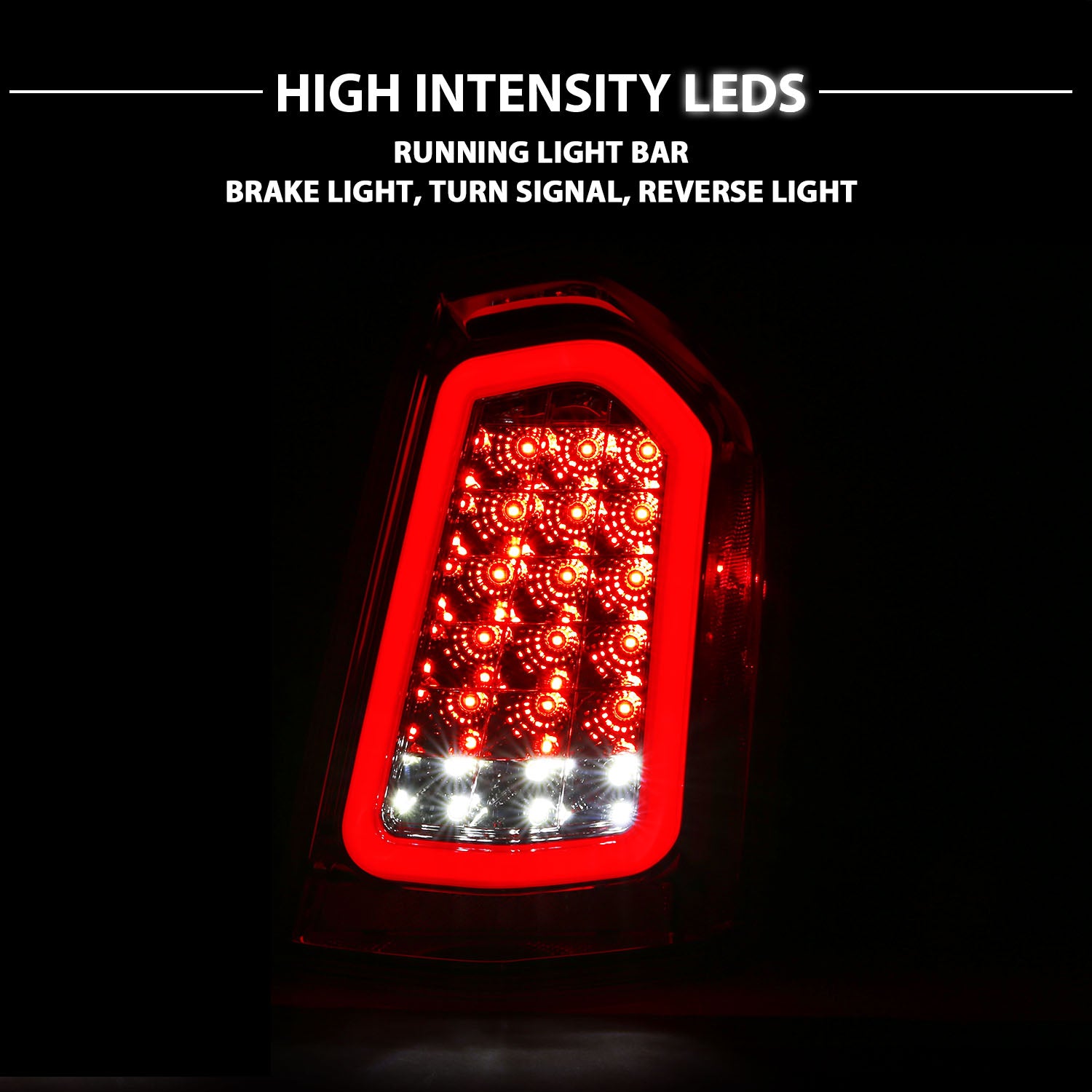 CHRYSLER 300 11-14 LED TAIL LIGHTS CHROME
