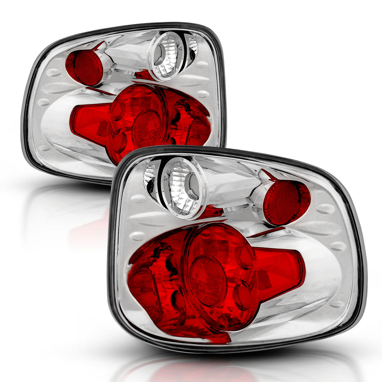 FORD F-SERIES FLARE SIDE 97-03 TAIL LIGHTS VERSION 2 CHROME