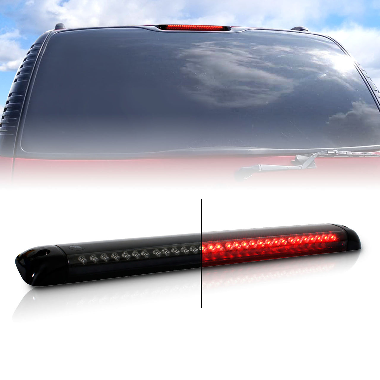 CHEVY FULL SIZE BLAZER 95-04/TAHOE 95-99/SUBURBAN 92-99/GMC YUKON 92-99/ HUMMER H2 02-05 3RD BRAKE LIGHT SMOKE (4DR Only)