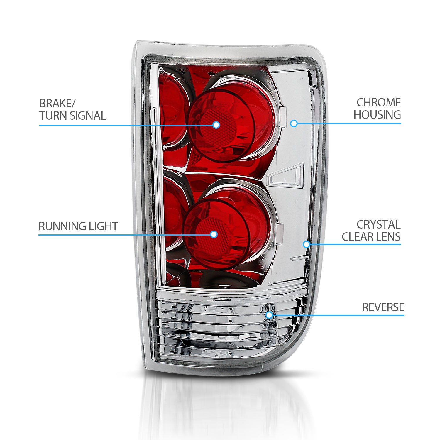 CHEVY BLAZER 95-00 TAIL LIGHTS CHROME