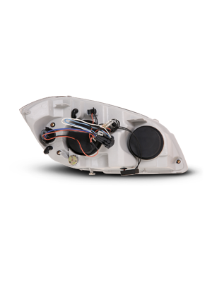 CHEVY COBALT 05-UP PROJECTOR HEADLIGHTS HALO W/O CCFL BAR BLACK CLEAR AMBER