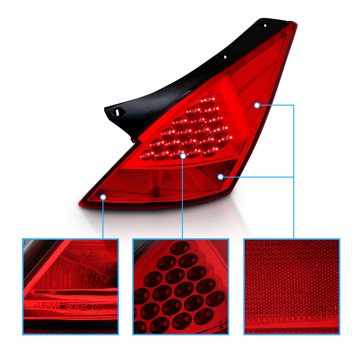 NISSAN 350Z 03-06 LED TAIL LIGHTS ALL RED