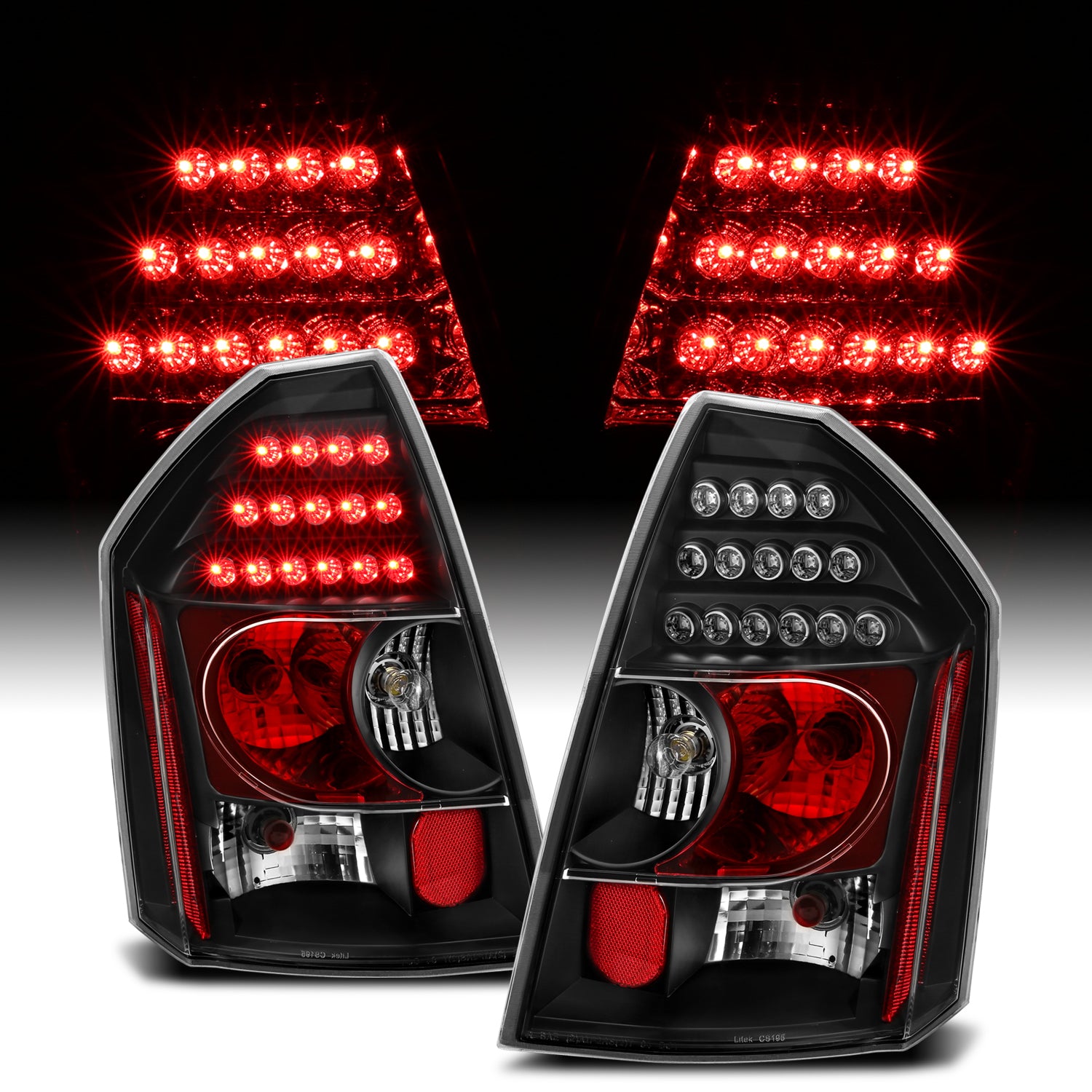 CHRYSLER 300/300C 05-07 LED TAIL LIGHTS BLACK
