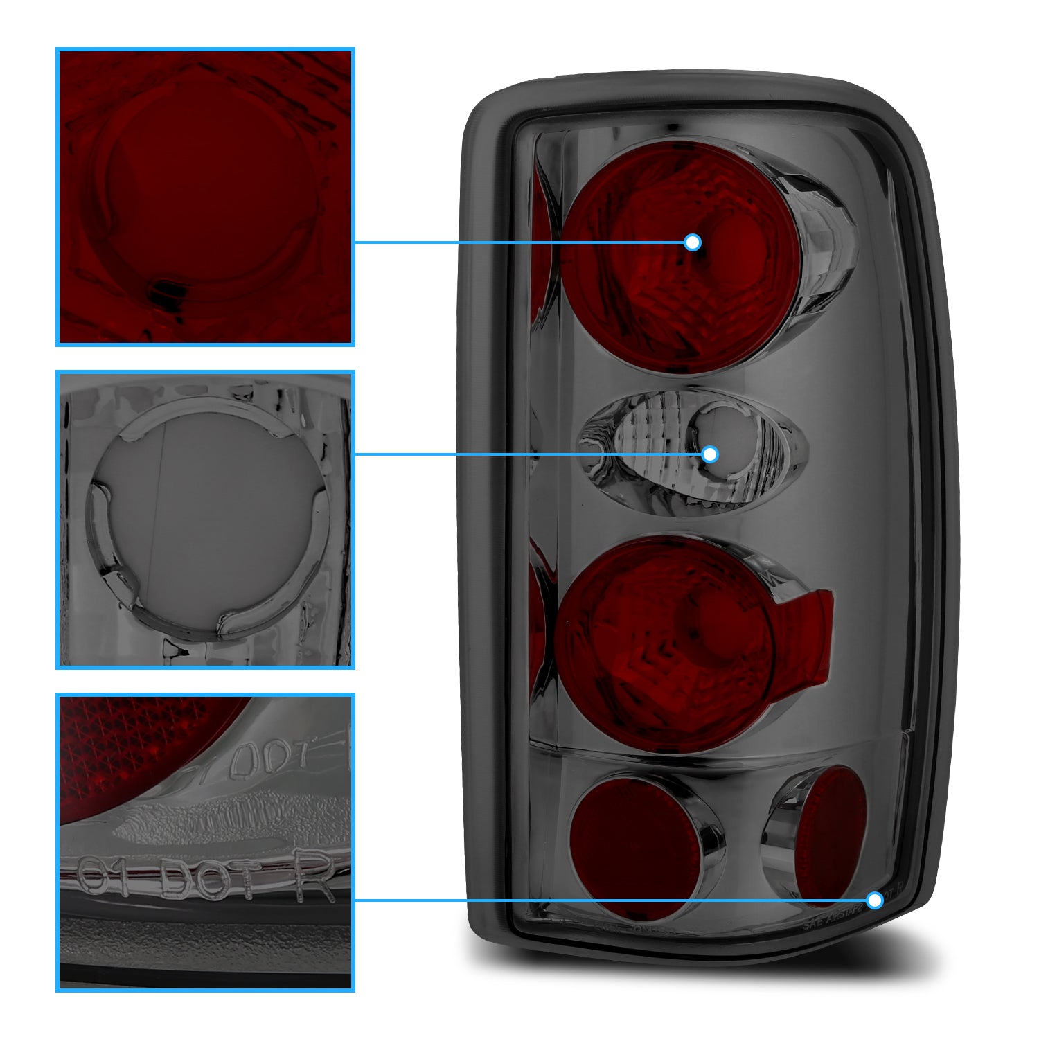 CHEVY SUBURBAN/TAHOE 00-06 TAIL LIGHTS SMOKE