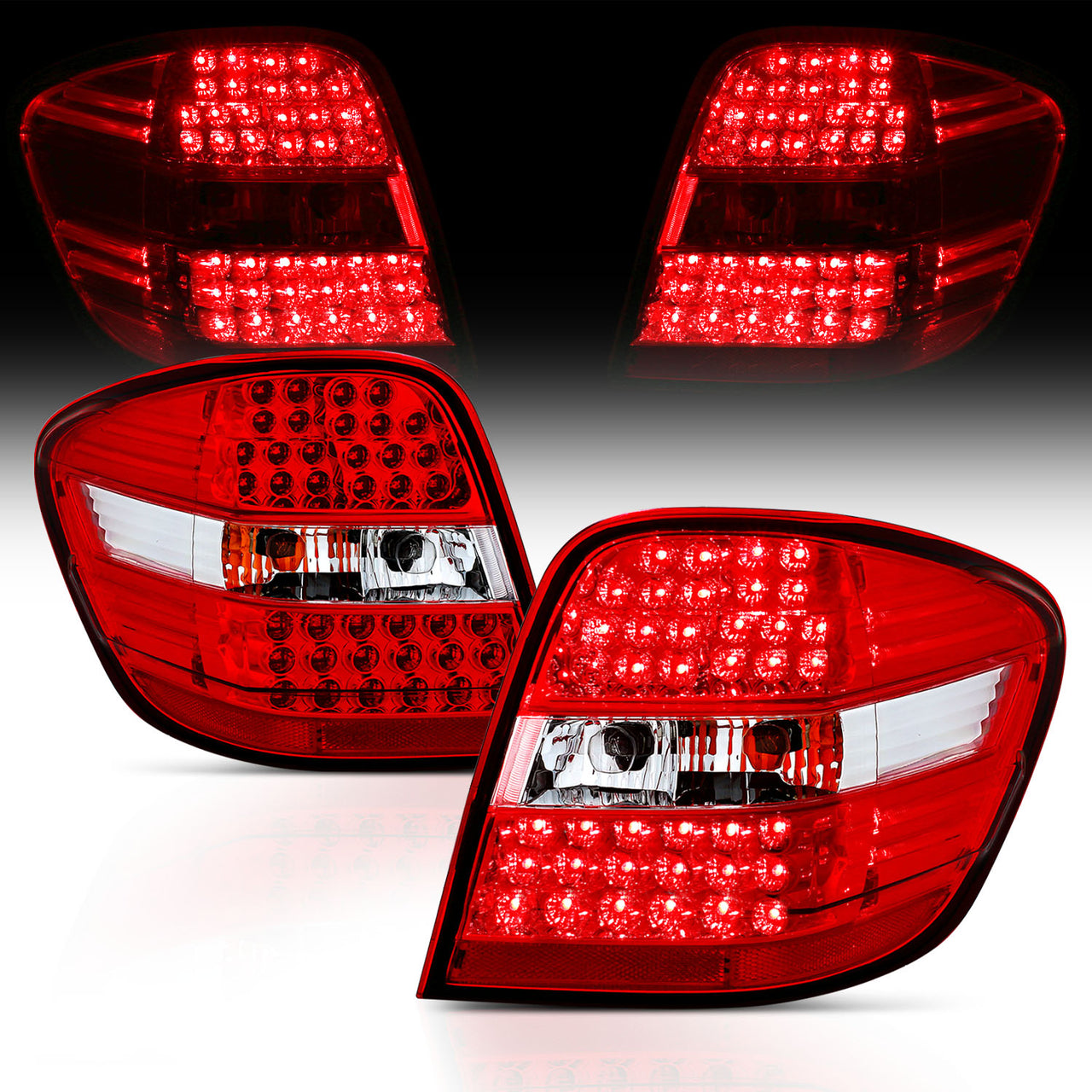 MBZ M CLASS W164 06-11 LED TAIL LIGHTS RED/CLEAR