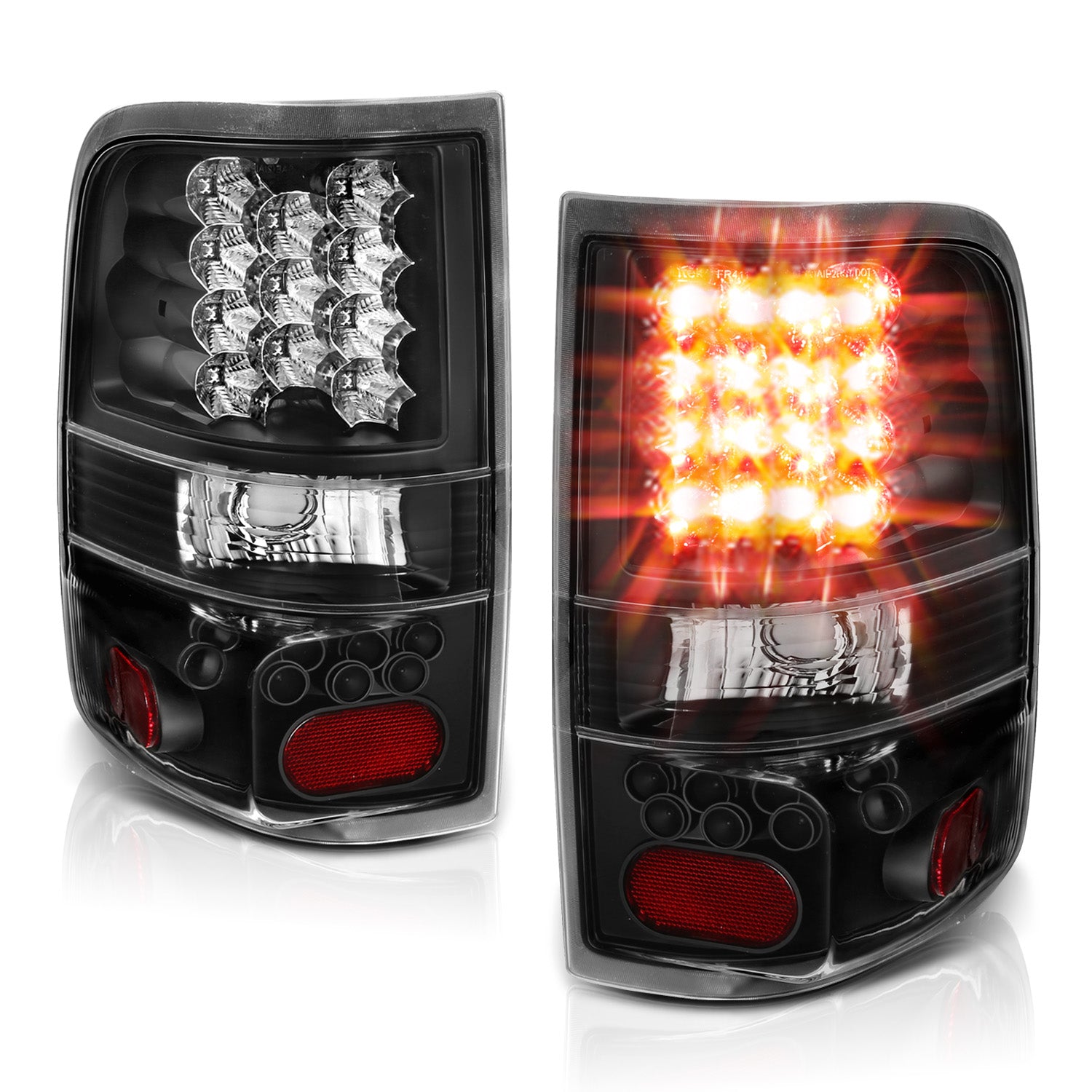 FORD F-150 04-06 LED TAIL LIGHTS BLACK