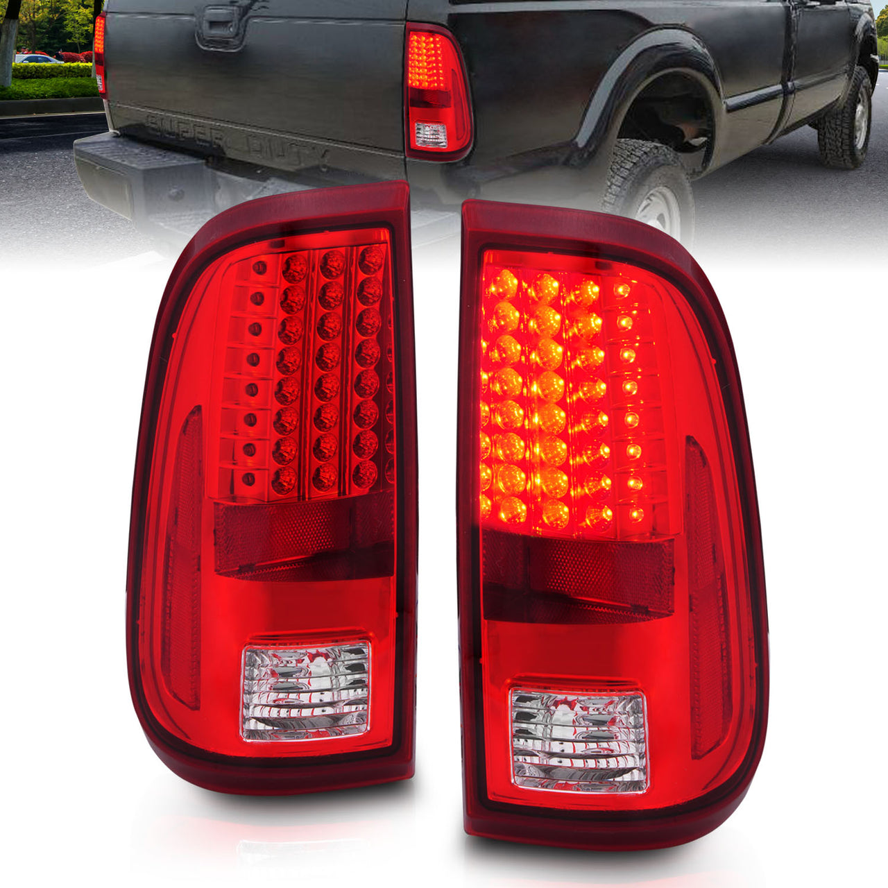 FORD F-250/SUPER DUTY 08-UP LED TAIL LIGHTS RED/CLEAR