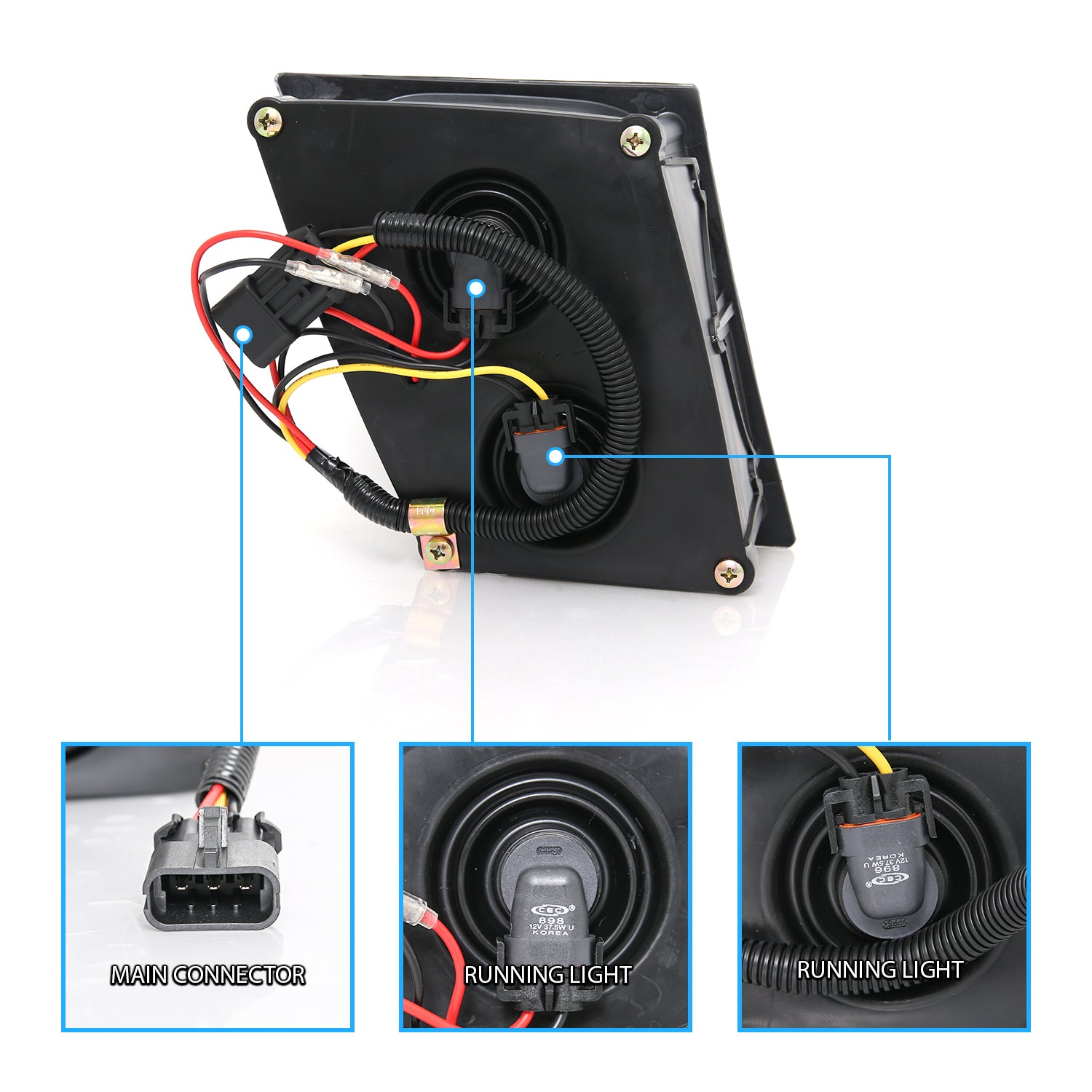 VOLVO VN/VNL SERIES 04-15 FOG LIGHT U BAR STYLE H.L BLACK