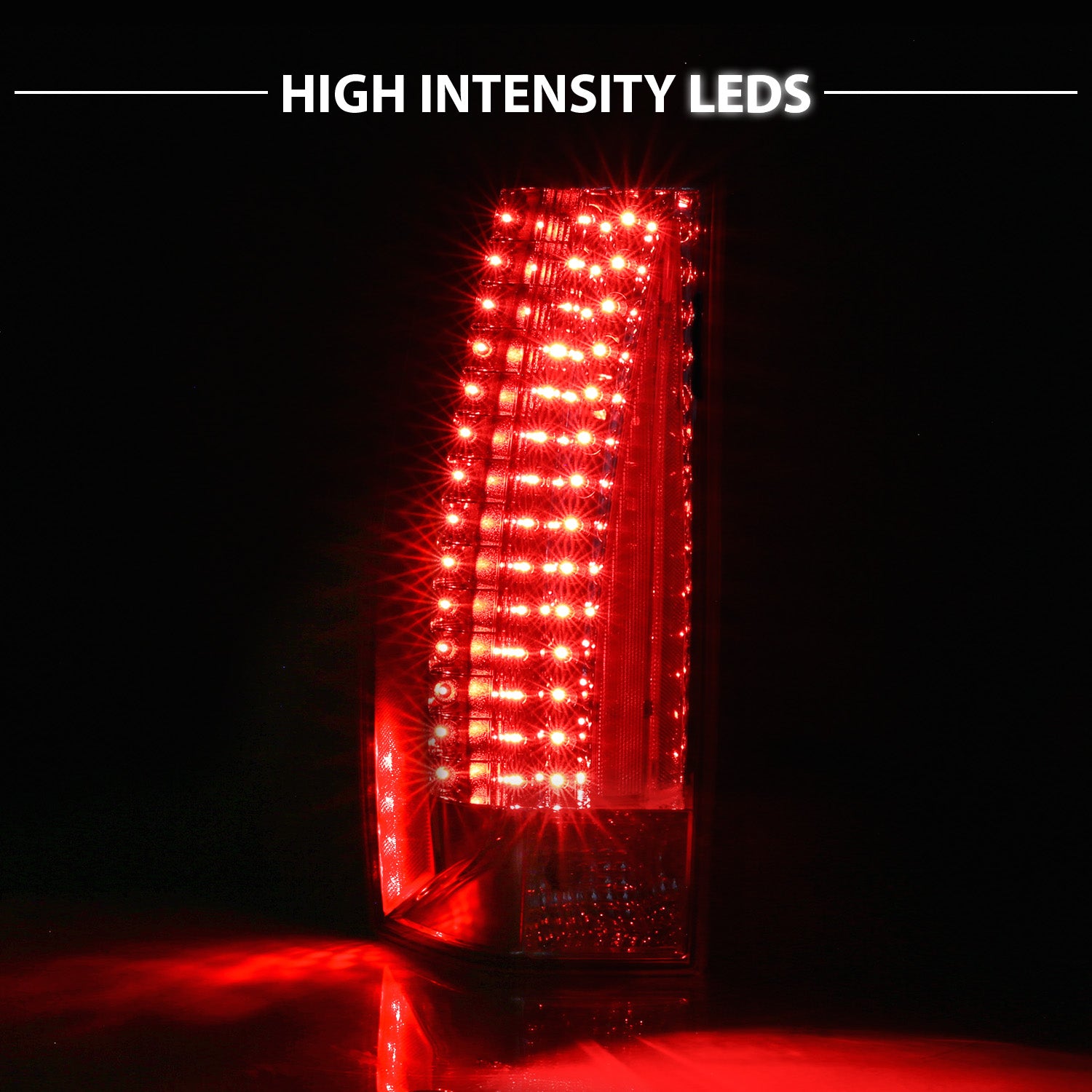 CADILLAC ESCALADE 07-14/HYBRID 09-13 LED TAIL LIGHTS ALL CHROME