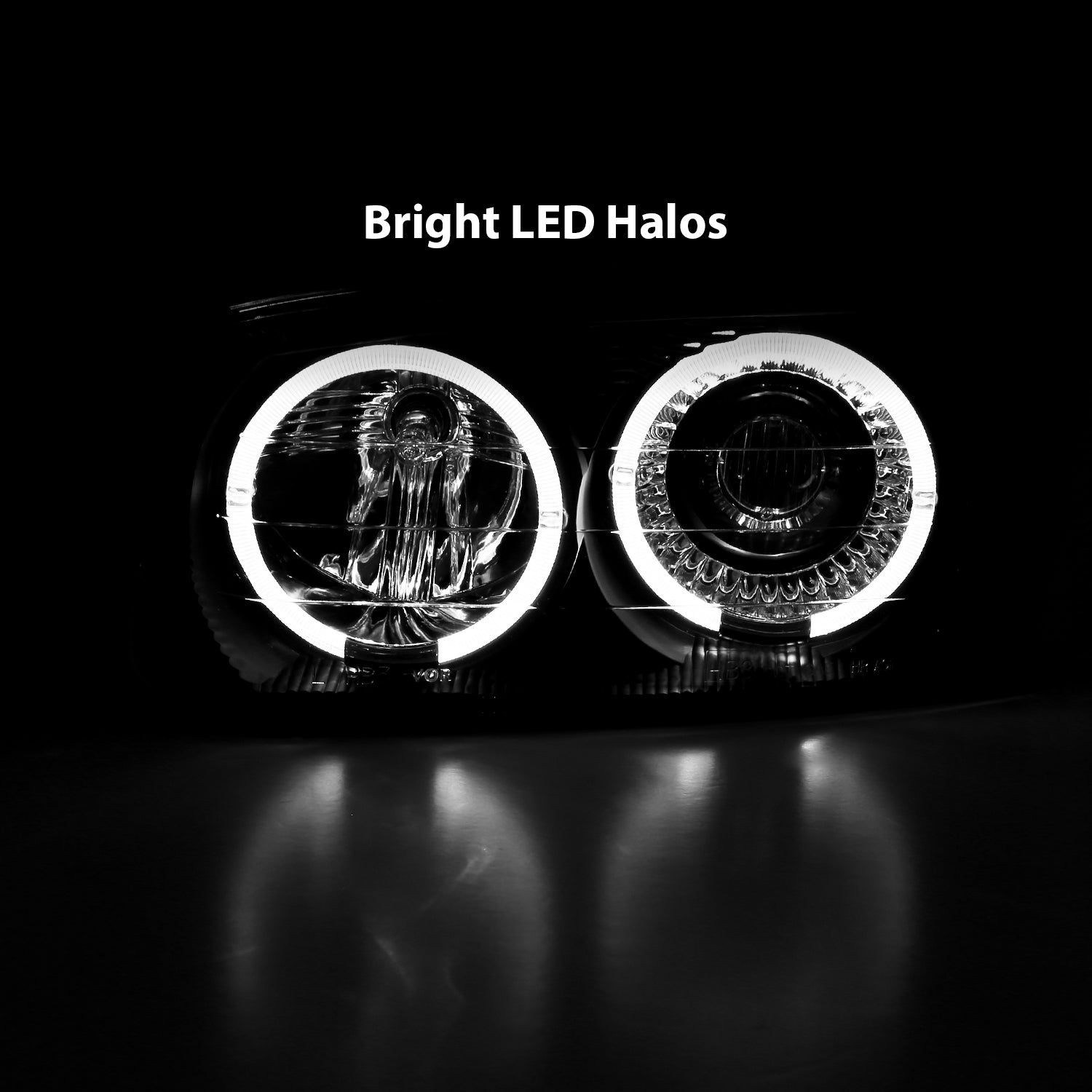 GMC SIERRA/SIERRA DENALI 99-07/SIERRA CLASSIC 2007/ YUKON/YUKON XL/YUKON DENALI 00-06 PROJECTOR HEADLIGHTS HALO BLACK CLEAR AMBER