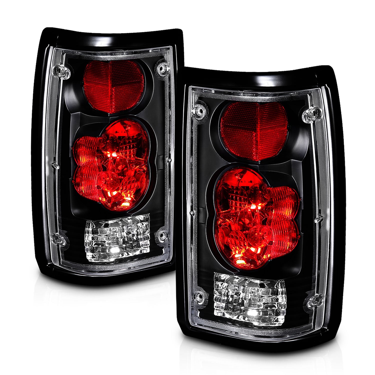 MAZDA B2000 86-93 TAIL LIGHTS BLACK