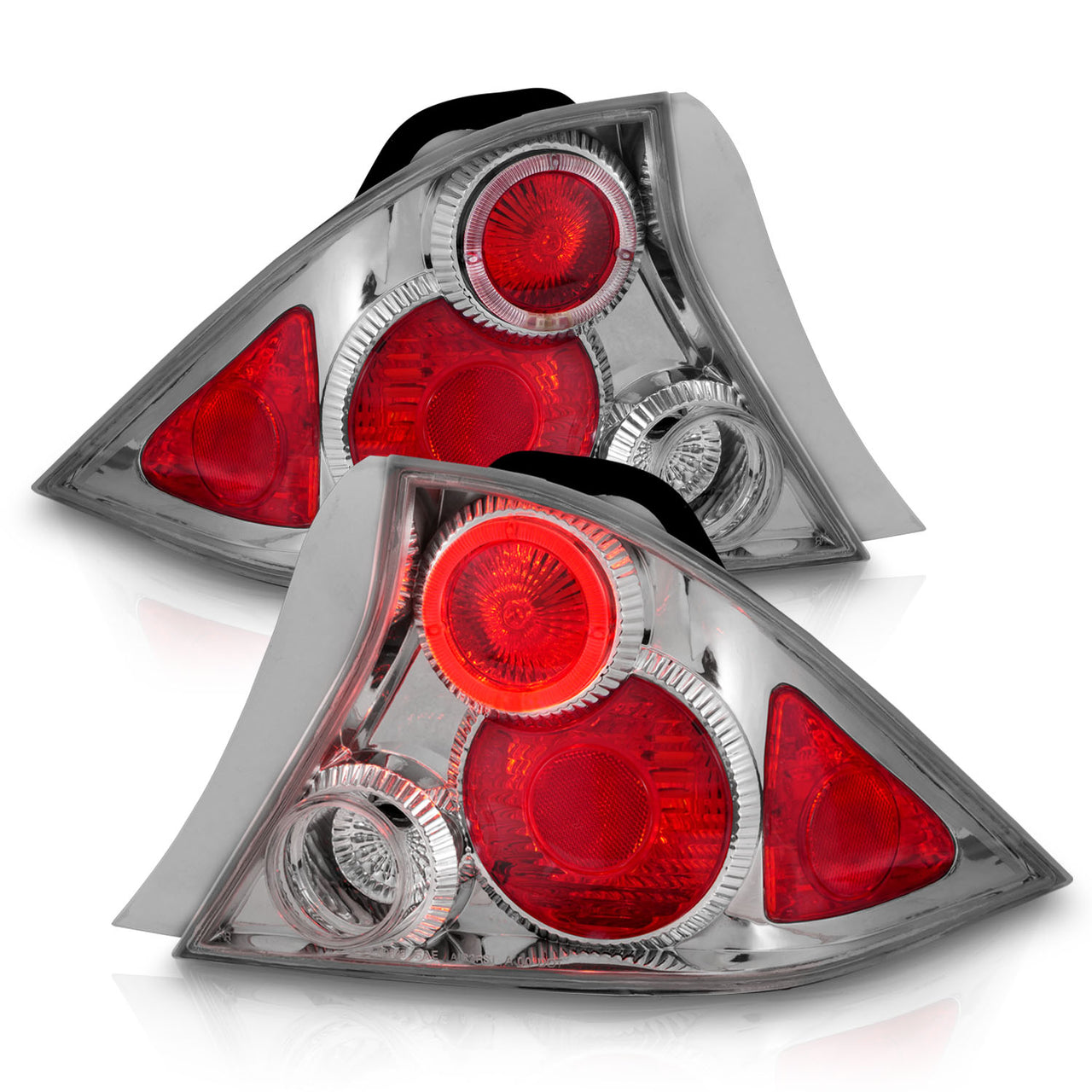 HONDA CIVIC 01-04 2DR TAIL LIGHTS HALO CHROME