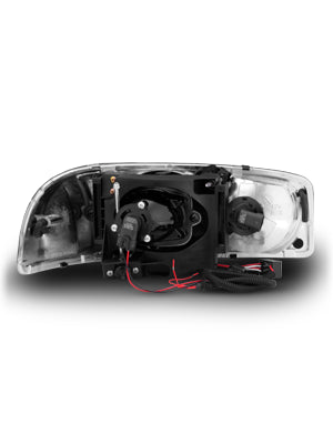 GMC SIERRA/SIERRA DENALI 99-07/SIERRA CLASSIC 2007/ YUKON/YUKON XL/YUKON DENALI 00-06 PROJECTOR HEADLIGHTS HALO BLACK CLEAR AMBER