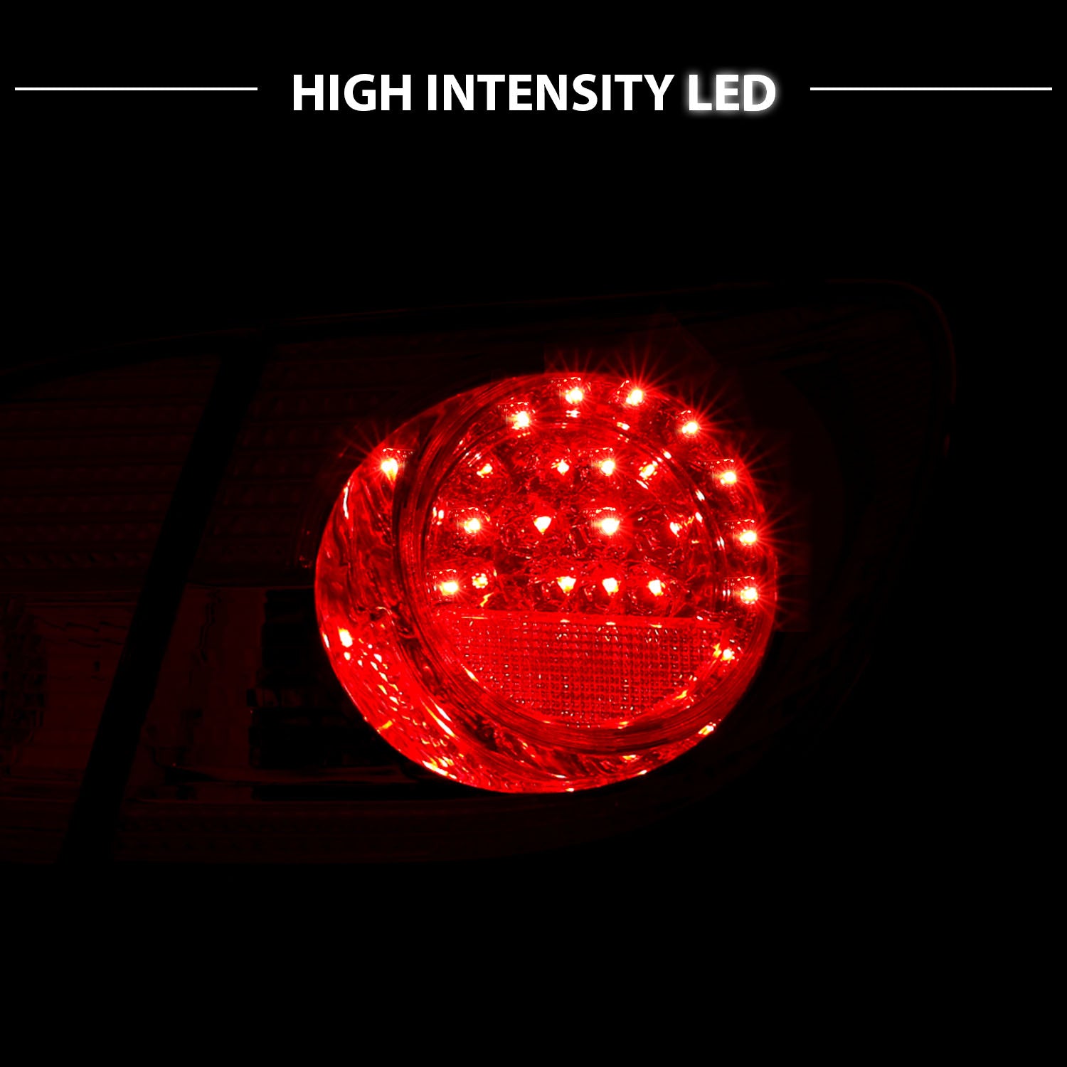 TOYOTA COROLLA 03-08 LED TAIL LIGHTS RED/CLEAR (4 PCS)