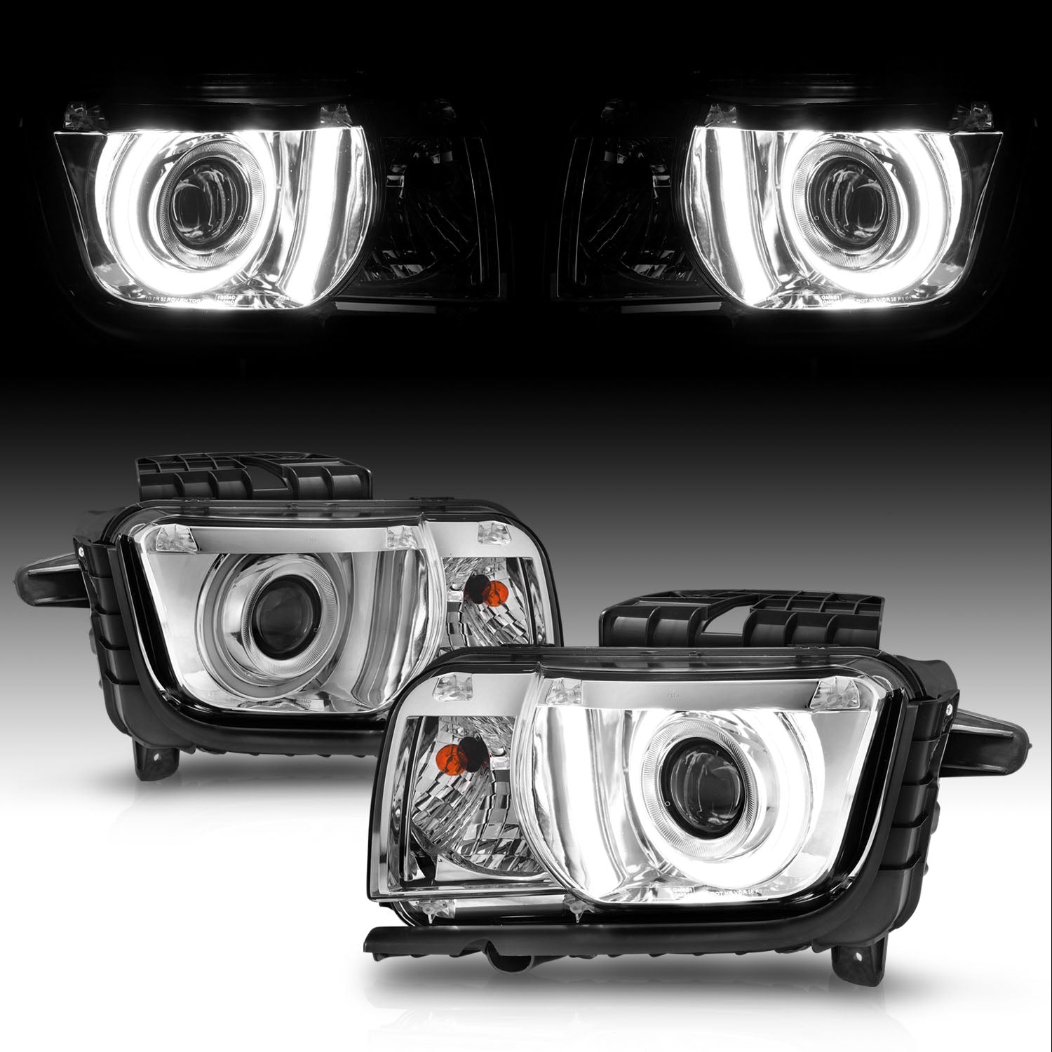 CHEVY CAMARO 10-12 PROJECTOR HALO CHROME CLEAR (RX HALO)