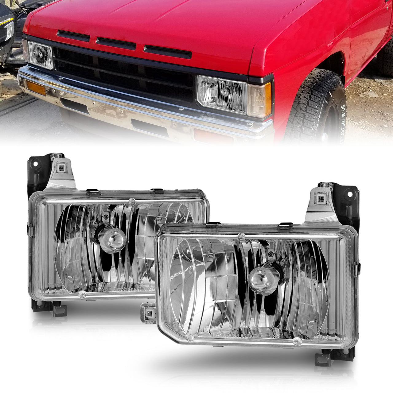 NISSAN HARDBODY 88-89 HEADLIGHTS CLEAR