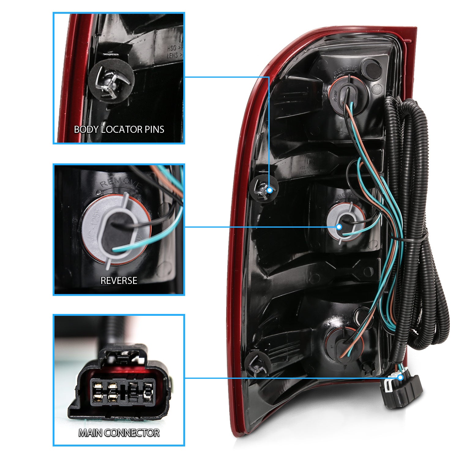 CHEVY SILVERADO 07-13 TAIL LIGHTS RED/CLEAR (OE REPLACEMENT)