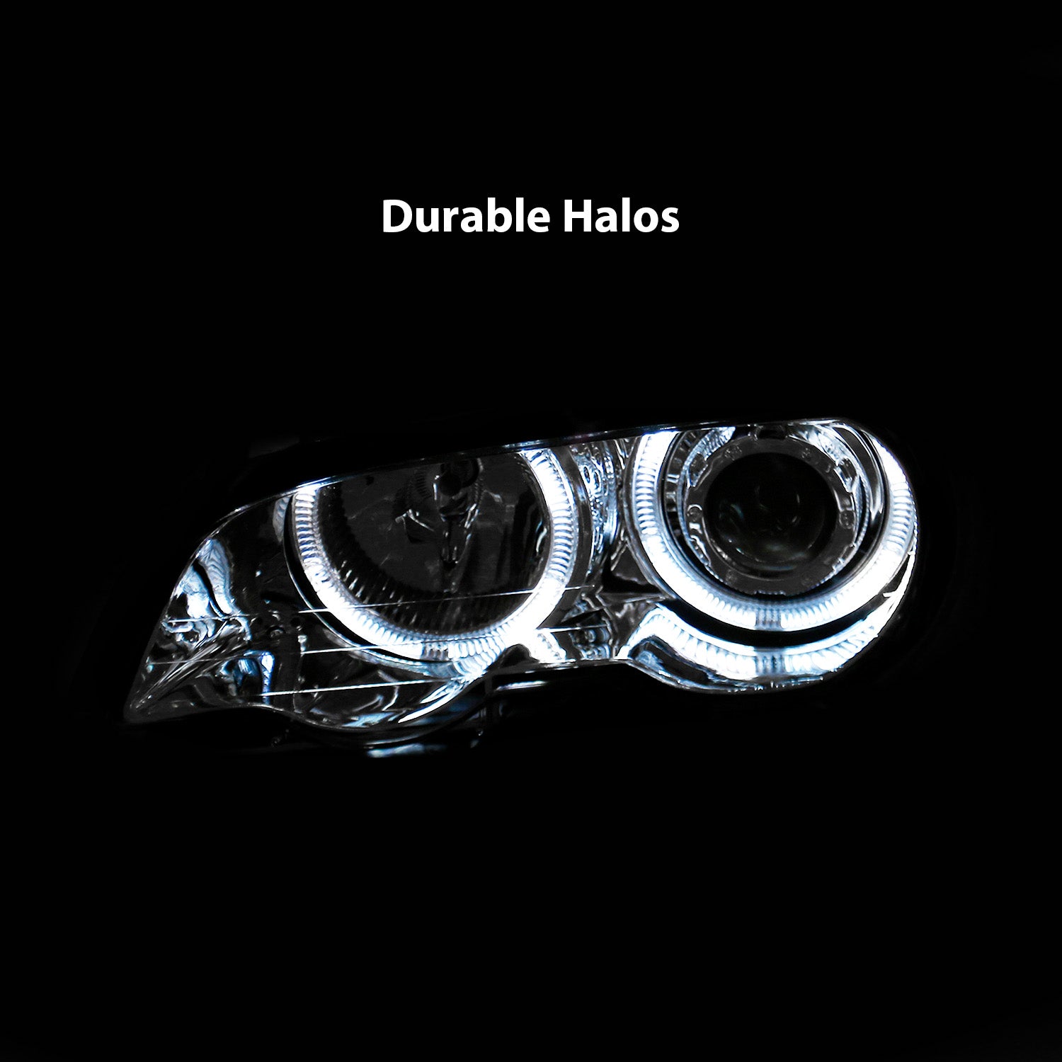 BMW 3 SERIES E46 (M3) 99-01 2DR PROJECTOR HEADLIGHTS W/ CORNER LIGHTS HALO CHROME CLEAR